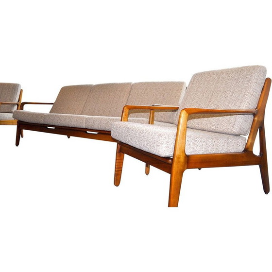 Image 1 of Salon vintage Arnne Vodder 1950 teck massif 3 pièces