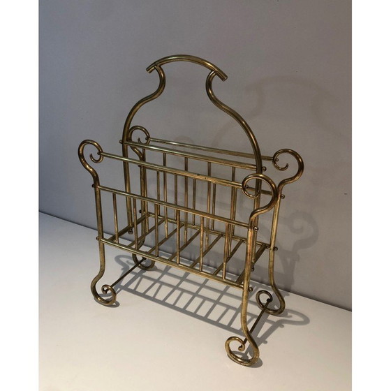 Image 1 of Porte-revues vintage en laiton, France 1900