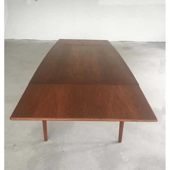 Image 1 of Table de salle à manger extensible en teck par Slagelse Mobler pour Alfred Christensen, Danemark, années 1950