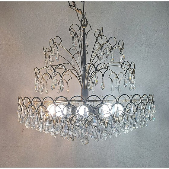 Image 1 of Lustre en cristal italien vintage, 1960