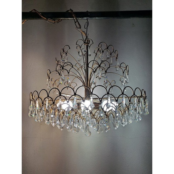 Image 1 of Lustre en cristal italien vintage, 1960