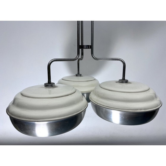 Image 1 of Lustre vintage Space Age en métal et plastique pour Studioluce, Italie 1970