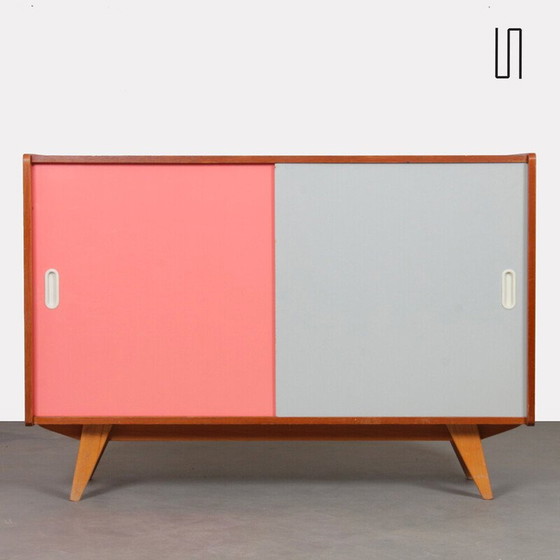 Image 1 of Commode vintage rose et blanche modèle U-452 par Jiri Jiroutek pour Interier Praha, Tchécoslovaquie 1960