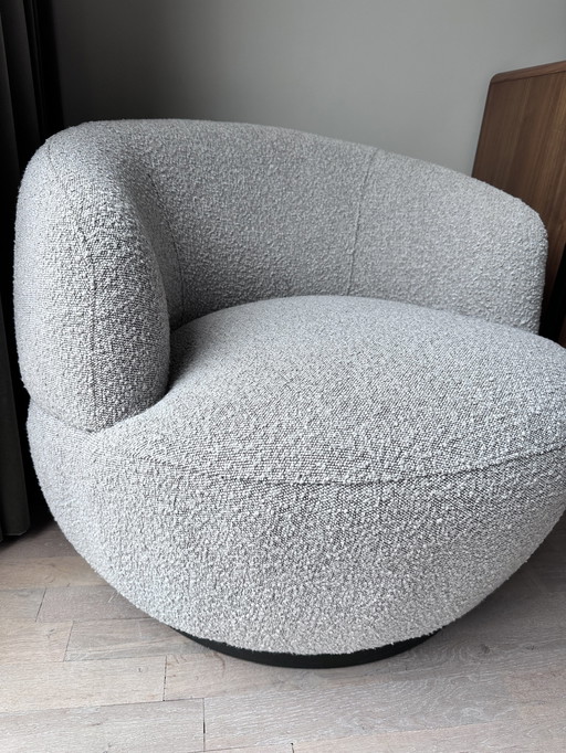 Bepurehome Fauteuil pivotant en laine Bouclé