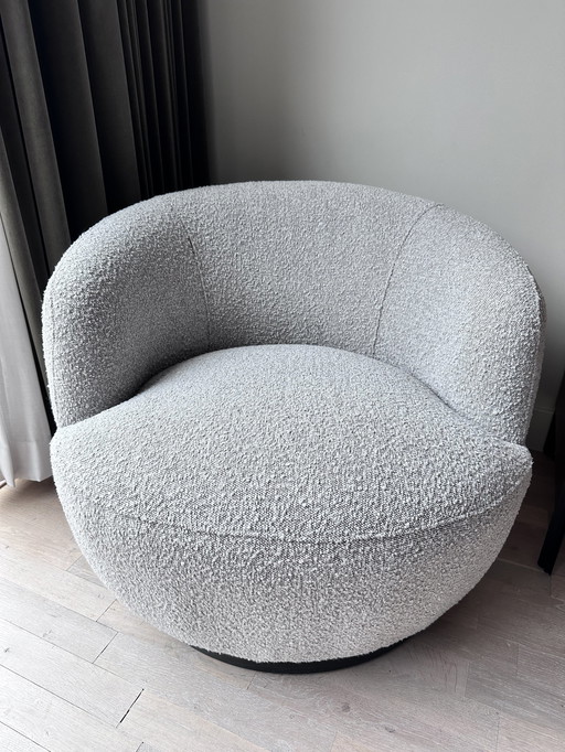 Bepurehome Fauteuil pivotant en laine Bouclé