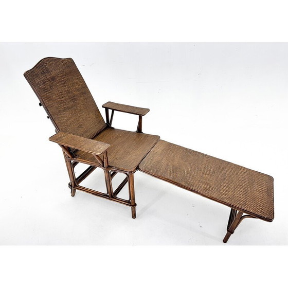 Image 1 of Chaise Vintage Art Déco en bambou et osier, France