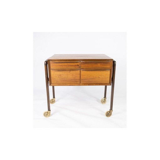 Commode vintage en palissandre à roulettes, Danemark 1960