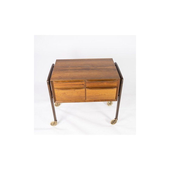 Image 1 of Commode vintage en palissandre à roulettes, Danemark 1960