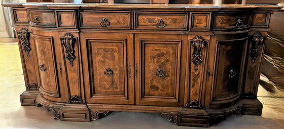 Image 1 of Commode Grunderzeit Noyer - Lot de 2 - 1880