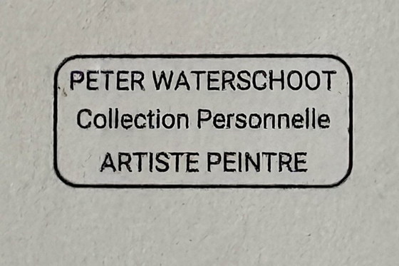 Image 1 of Peter Waterschoot 1969-2022 Belle Composition Abstraite De Qualité 