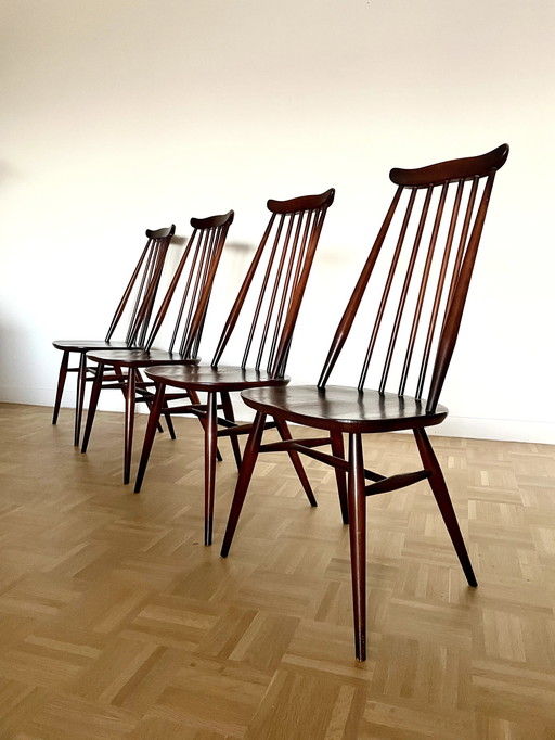 4 Chaises Ercol Windsor Excellent État