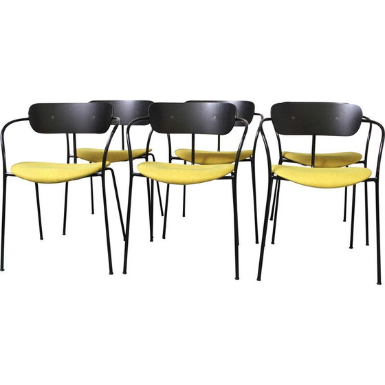 Image 1 of Chaise vintage Pavilion AV4 en métal teinté noir et bois par Anderss et Voll pour & Tradition