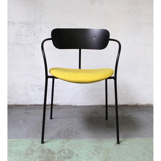 Image 1 of Chaise vintage Pavilion AV4 en métal teinté noir et bois par Anderss et Voll pour & Tradition