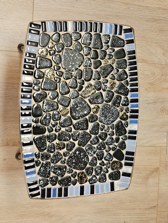 Image 1 of Table d'appoint vintage en mosaïque Table à plantes