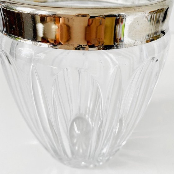 Image 1 of Seau à glace vintage en verre chromé 1960s