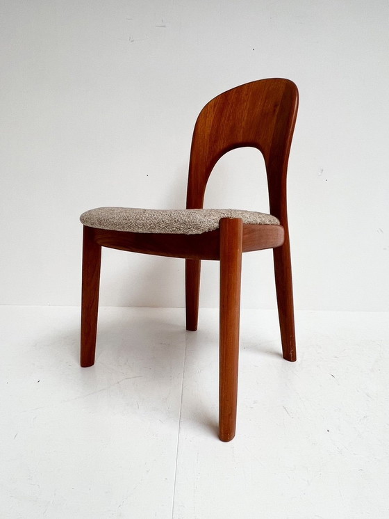 Image 1 of 4x Chaise Koefoeds Hornslet par John Mortensen Creme, 1960's