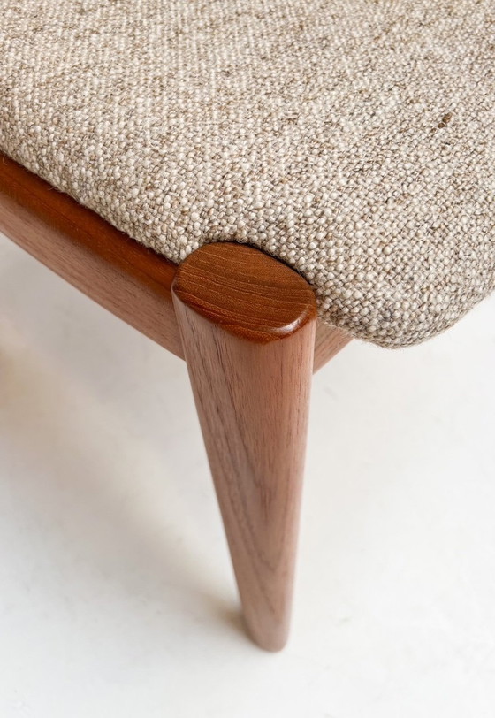 Image 1 of 4x Chaise Koefoeds Hornslet par John Mortensen Creme, 1960's