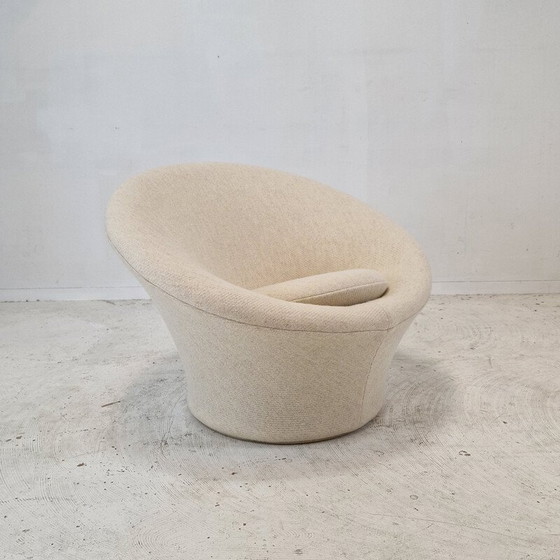 Image 1 of Fauteuil vintage avec ottoman en tissu par Pierre Paulin pour Artifort, 1960