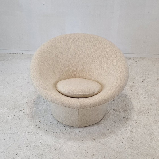 Image 1 of Fauteuil vintage avec ottoman en tissu par Pierre Paulin pour Artifort, 1960