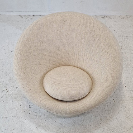Image 1 of Fauteuil vintage avec ottoman en tissu par Pierre Paulin pour Artifort, 1960