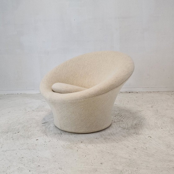 Image 1 of Fauteuil vintage avec ottoman en tissu par Pierre Paulin pour Artifort, 1960