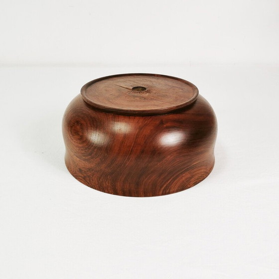 Image 1 of Bol et cuillères à salade vintage en teck, Danemark années 1960