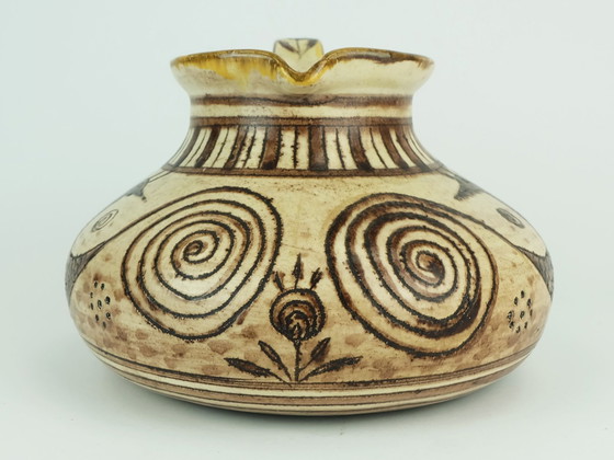 Image 1 of Vase en céramique italien Mid Century Signé Vitali Handmade 1970S