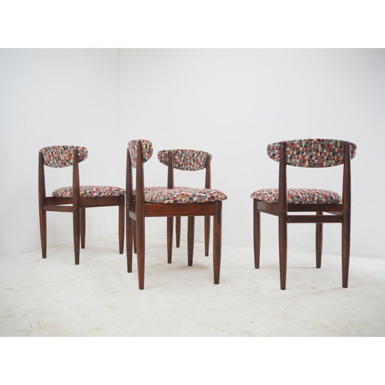 Image 1 of Ensemble de 4 chaises de salle à manger du milieu du siècle, Tchécoslovaquie années 1960
