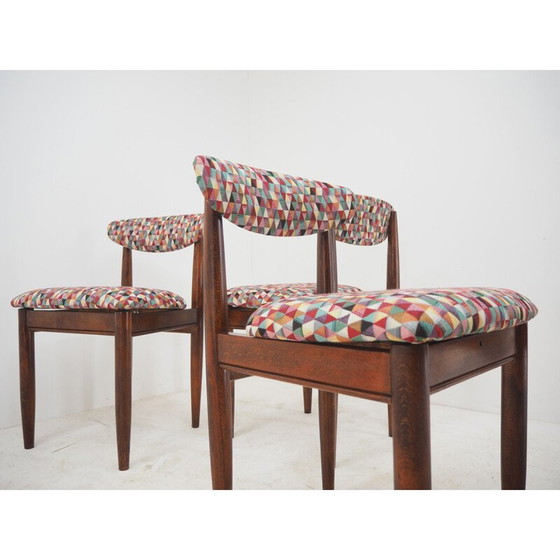 Image 1 of Ensemble de 4 chaises de salle à manger du milieu du siècle, Tchécoslovaquie années 1960
