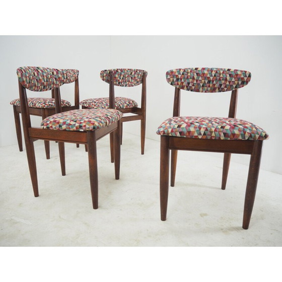 Image 1 of Ensemble de 4 chaises de salle à manger du milieu du siècle, Tchécoslovaquie années 1960