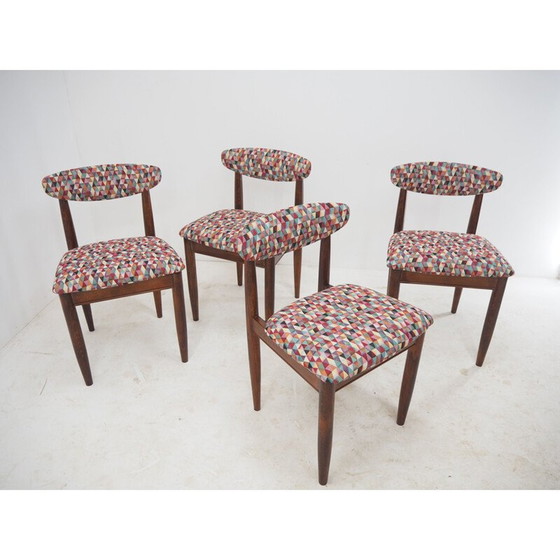Image 1 of Ensemble de 4 chaises de salle à manger du milieu du siècle, Tchécoslovaquie années 1960