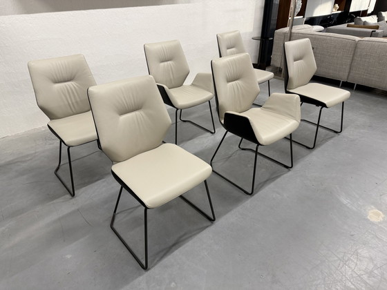 Image 1 of 6 New Leolux Mime Dining Chair Black Chuchubi Leather