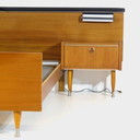 Lit Vintage en Teck Met Nachtkastjes En Verlichting, Jaren '60