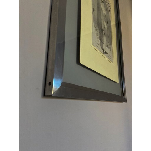 Peinture vintage "La vie parisienne pour charmer le cafard" avec cadre en aluminium, 1913