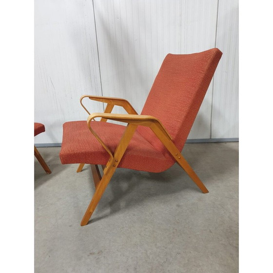 Image 1 of Paire de fauteuils vintage en bois courbé de František Jirák pour Tatra Nabytok, Tchécoslovaquie 1970