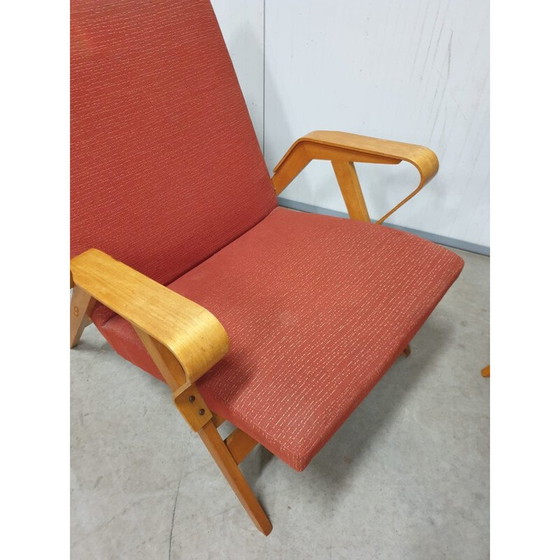 Image 1 of Paire de fauteuils vintage en bois courbé de František Jirák pour Tatra Nabytok, Tchécoslovaquie 1970