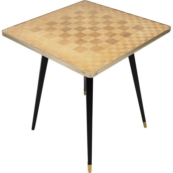 Image 1 of Table de jeu moderne en laiton, Italie 1950