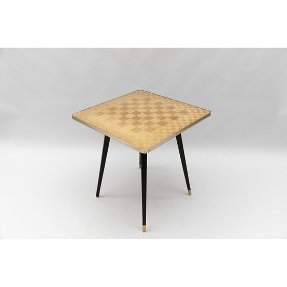 Image 1 of Table de jeu moderne en laiton, Italie 1950