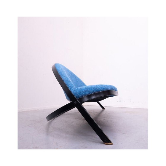 Image 1 of Canapé italien bleu "Saturno" du milieu du siècle dernier par Gastone Rinaldi pour Rima, 1957