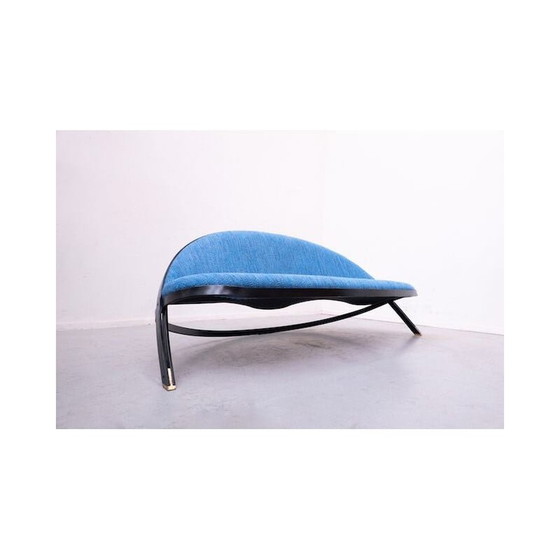 Image 1 of Canapé italien bleu "Saturno" du milieu du siècle dernier par Gastone Rinaldi pour Rima, 1957