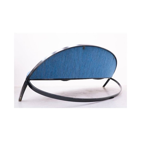 Image 1 of Canapé italien bleu "Saturno" du milieu du siècle dernier par Gastone Rinaldi pour Rima, 1957