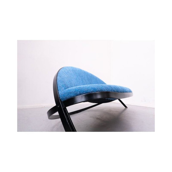 Image 1 of Canapé italien bleu "Saturno" du milieu du siècle dernier par Gastone Rinaldi pour Rima, 1957