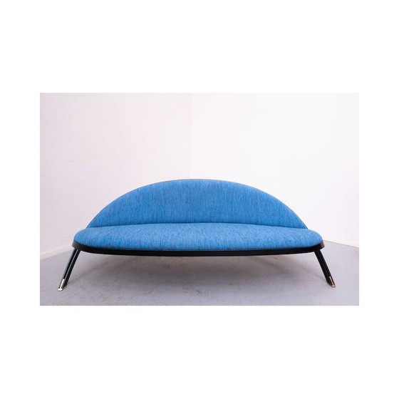 Image 1 of Canapé italien bleu "Saturno" du milieu du siècle dernier par Gastone Rinaldi pour Rima, 1957