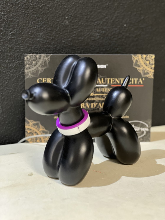 Image 1 of Chien Ballon Noir Purple Ring Led Lamp Home Decore