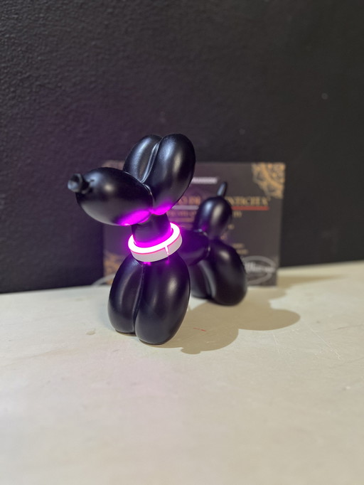 Chien Ballon Noir Purple Ring Led Lamp Home Decore