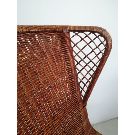 Image 1 of Fauteuil vintage en osier par Eugenia Alberti Reggio pour Ciceri, 1950s