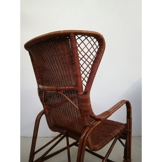 Image 1 of Fauteuil vintage en osier par Eugenia Alberti Reggio pour Ciceri, 1950s