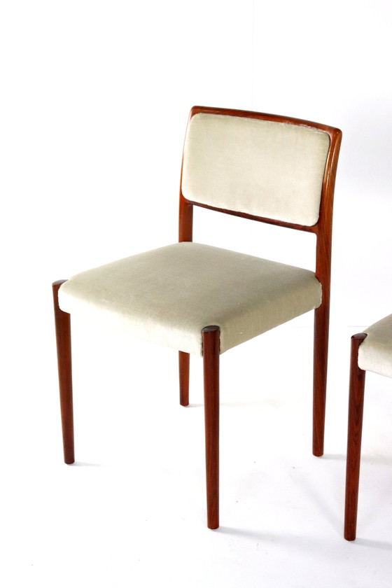 Image 1 of Ensemble de 4 chaises Niels O Möller modèle 80 en bois de rose vintage