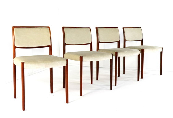 Image 1 of Ensemble de 4 chaises Niels O Möller modèle 80 en bois de rose vintage