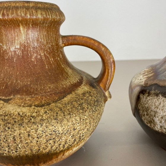 Image 1 of Paire de vases en poterie "Multi-Color" de Scheurich, Allemagne, années 1970